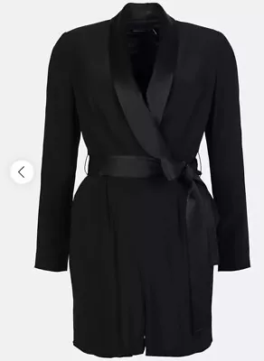 Karen Milllen Tailored Tuxedo Wrap Playsuit • £30