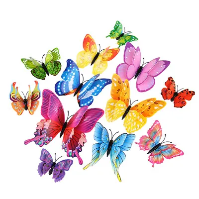 $5.85 • Buy 12PCS 3D DIY Wall Decal Stickers Butterfly Home Room Art Decor Decorations AU 