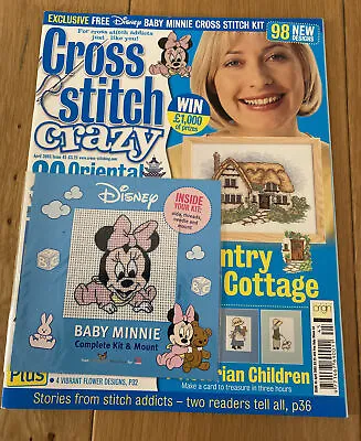 £4 • Buy Baby Minnie Mouse Disney Cross Stitch Kit & Magazine - Mickey Girl Pink