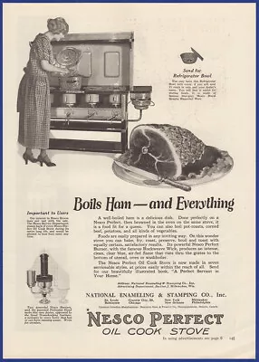 Vintage 1924 NESCO PERFECT Oil Cook Stove Oven Kitchen Appliance 1920's Print Ad • $11.21