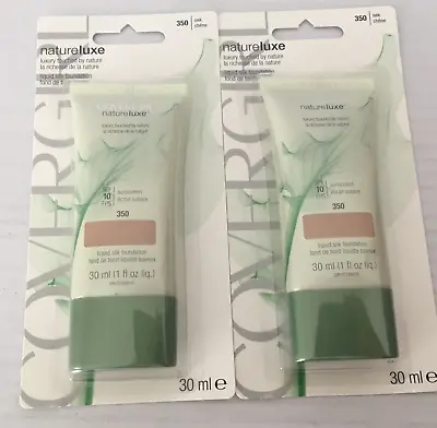 Pack Of 2  Covergirl Natureluxe Silk Foundation 350 Oak Chene • £9.95