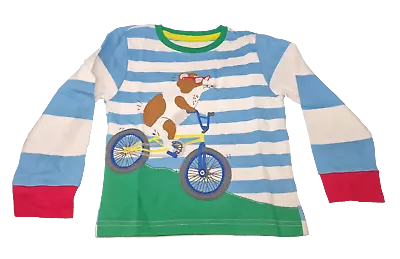 Ex Boden Boys Top Girls Long Sleeve Hamster Bike Applique 2-12yrs NEW • £11.99