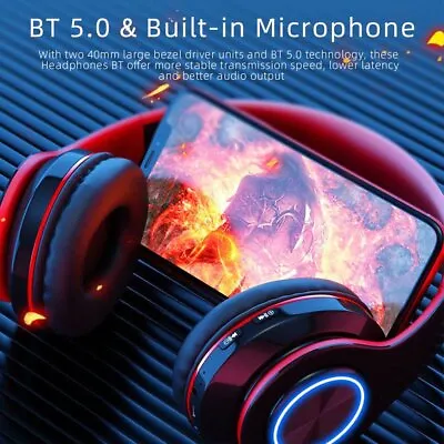 $26.18 • Buy Wireless Gaming Headset Bluetooth Headphones MIC For PC Laptop Mac PS4 Xbox One