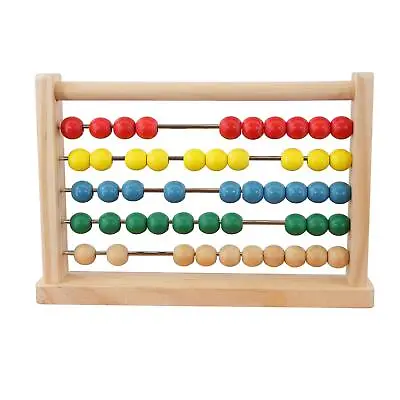 Wooden Abacus Counting Beads Number Frame Learning Maths Toy Made Of Real Wood • £7.99