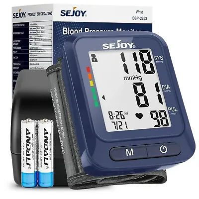 Automatic Blood Pressure Monitor Wrist Digital Large Backlit BP Cuff Machine New • $15.79