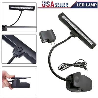 New 9 LEDs Clip-On Orchestra Music Stand Flexible LED Lamp Light & AC Adapter • $20.99