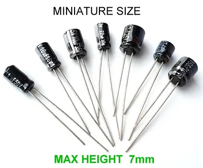 [4pcs] Miniature Electrolytic Capacitors Panasonic GA Max Height 7mm - Ref:GA1 • £1.25