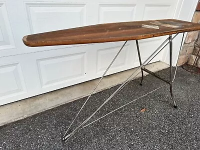 Vintage GE Wood Top  Ironing Board  Made USA #1227 • $110