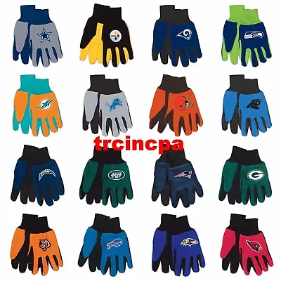 NFL-Wincraft NFL Two Tone Cotton Jersey Gloves- Pick Your Team - FREE SHIPPING • $11.99