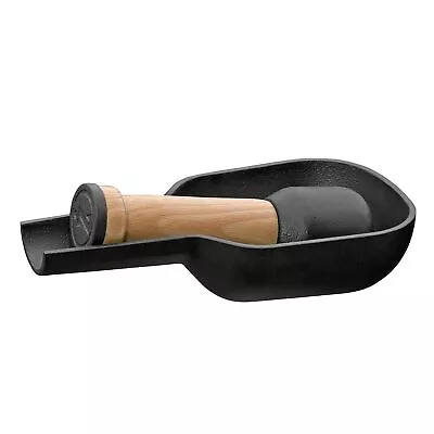 Zassenhaus Oval Cast Iron Mortar & Pestle With Pouring Spout 7  Black • $59.01