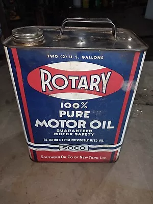 Rotary 2 Gallon Motor Oil Can Southern Oil Co New York NY • $40