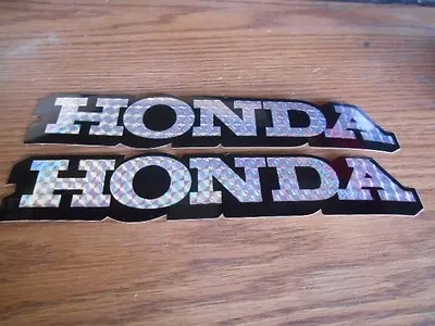 Quantity 2 NOS Vintage Honda Decal Sticker 8.75  Black Reflective CT70 CB750 • $9.92