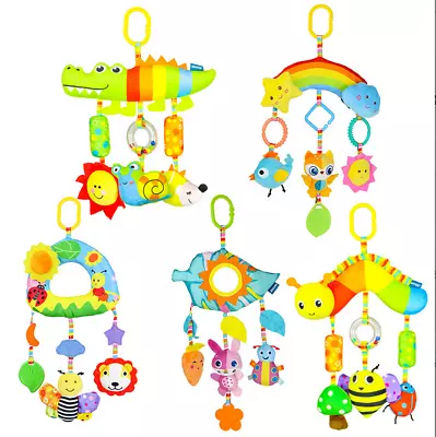 Baby Activity Spiral Hanging Toy Pushchair Pram Stroller Bedding Car Seat Cot • £13.06