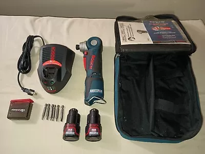 Bosch PS10 10.8v Cordless Right Angle Driver W/Case Changer 2 Bat. & 8 Bits • $109.99