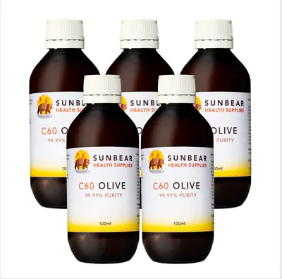5 X C60 -  60 Olive Oil 100ml - 99.99% Pure C60 • $270