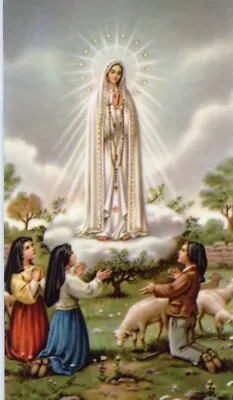 OUR LADY OF FATIMA - Laminated  Holy Cards.  QUANTITY 25 CARDS • $19.99