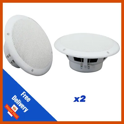 2 X Waterproof Marine Speakers 5 Inch Adastra 80w Wall Ceiling Boat Loudspeaker  • £33.99