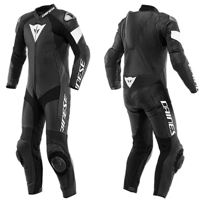 Dainese Tosa One Piece 1 Piece Leather Race Motorcycle Suit - Black/White • $1079.95