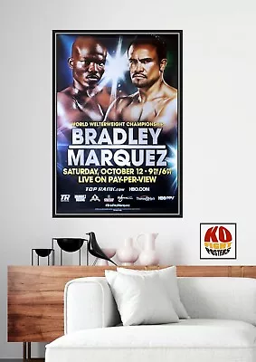 TIMOTHY BRADLEY Vs. JUAN MANUEL MARQUEZ : Original HBO Boxing Fight Poster 10D • $74.59