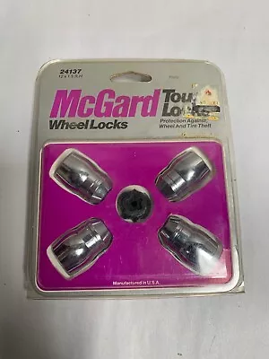 SEALED Vintage McGard 24137 Chrome Wheel Locks Set & Key USA (A6) • $29.95