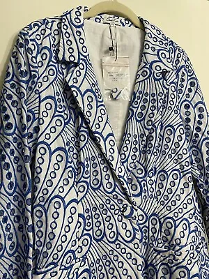 $676 Charo Ruiz Ibiza Women's White Kora Broderie Blazer Coat Jacket Size M • $175