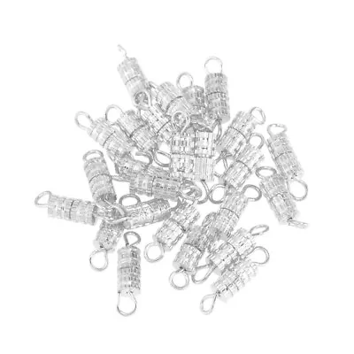  20 PCS Screw-in Magnetic Necklace Clasps Barrel For Jewelry Making • £6.88