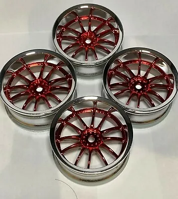 RC 1/10 On Road Off Road Racing Wheels Suitable For Tamiya Kyosho TT01 TT02  • £8.95