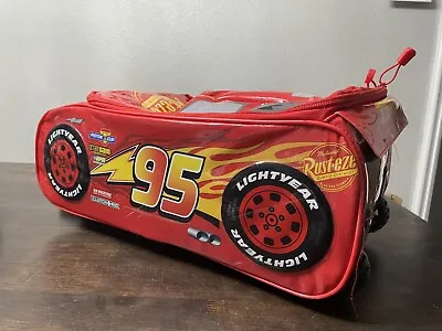 Disney Cars Lightning Mcqueen Kids Wheeled Rolling Suitcase Handle • $39.99