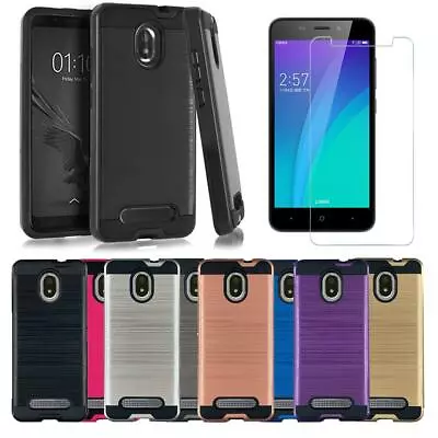 For Foxxd Miro/L590A Slim Brushed Metal HYBRID Rubber Case Phone Cover Accessory • $9.19