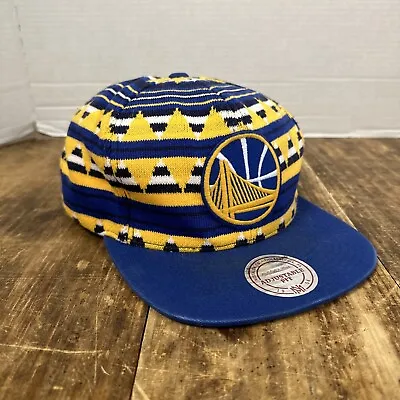 Golden State Warriors Mitchell & Ness SnapBack Hat Lightly Used Sweater-like • $21.88