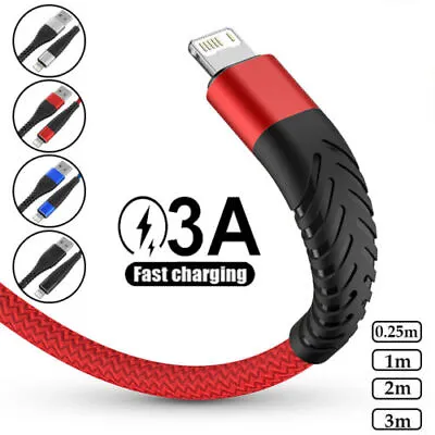 $6.96 • Buy Braided Fast Charging USB Charger Cable For IPhone 7 8 11 12 X XS 14 13 Pro Cord