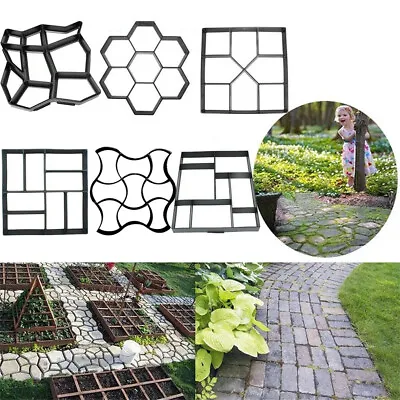 Irregular DIY Paving Brick Path Maker Mould Paving Concrete Mold For Garden Lawn • £11.95