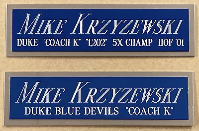 MIKE KRZYZEWSKI DUKE NAMEPLATE AUTOGRAPHED Signed JERSEY-BASKETBALL-PHOTO-FLOOR • $9.99