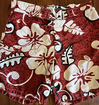Toes On The Nose Men's Size 34” Hawaiian Red Swim Trunks Board Shorts**Read** • $10
