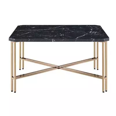 Steve Silver Daxton Black Faux Marble Square Cocktail Table • $204.99