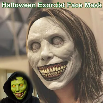 $12.29 • Buy Exorcist Face Mask Horror Scary Demon Smile For Halloween Cosplay Party Costume