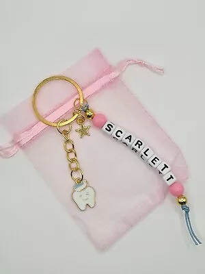 Personalised Dental Keyring Dental Nurse Gifts Tooth Fairy Dentist Tooth • £4.09