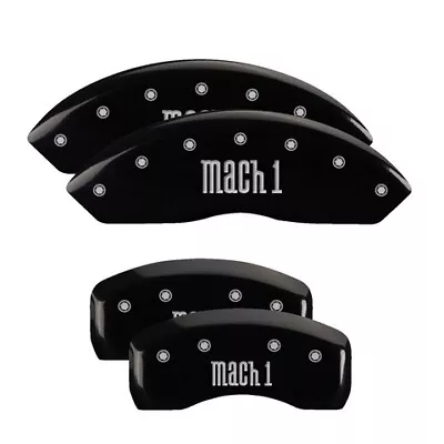 MGP Caliper Covers Set Of 4 Black Finish Silver Mach 1 • $289