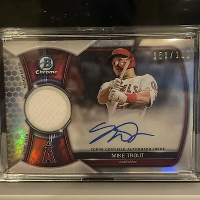 2023 Bowman Chrome Mike Trout Game Used Relic Auto #53/100 • $425