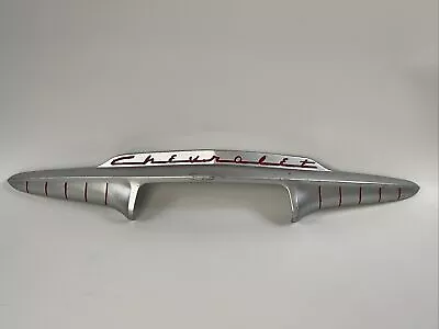 Vintage 1953 Chevrolet Passenger Car Hood Emblem Ornament #3702726 Silver Red • $49.99