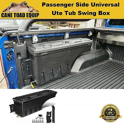 Ute Tub Storage Box Universal Left Passenger SideTool Box Lockable Trailer Black • $166.95