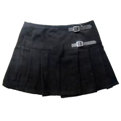 Viper London 13 Inch Black Micro Mini Kilt Skirt • $19.83