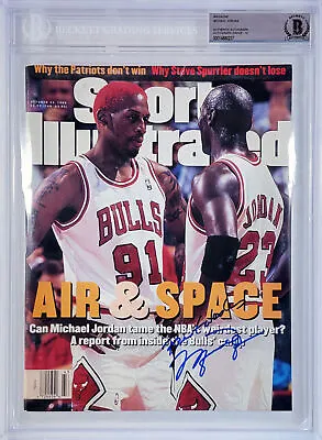 Michael Jordan Autographed SI Bulls Gem 10 Auto Best Wishes Beckett 14880237 • $3950
