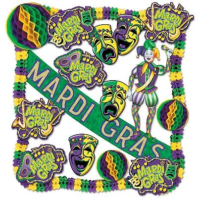 Mardi Gras Carnival Complete Party Decorating Kit 19 Pieces • £59.99