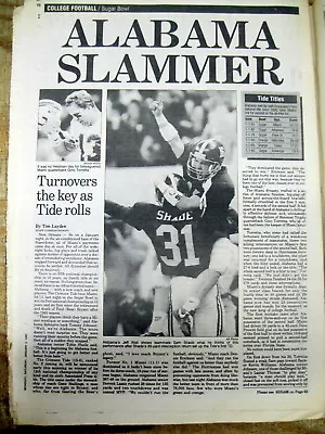 1993 Newspaper ALABAMA CRIMSON TIDE WINS COLLEGE FOOTBALL CHAMPIONSHIP Vs Miami • $30