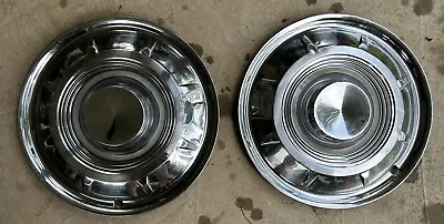 2 Vintage Hubcaps 14” Inch Wheel Covers • $28.50