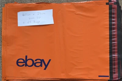 £1.99 • Buy 25 New Mailing Bags Self Seal Ebay Poly Sacks Packaging 40cm X 29cm With 4cm Lip
