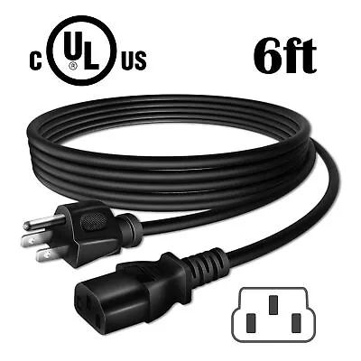 UL 6ft AC Power Cord For EPSON PowerLite Home Cinema 2045 3D 1080p Projector • $8.73