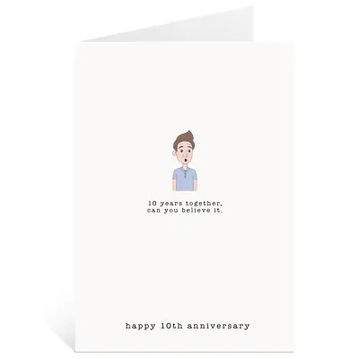 £1.49 • Buy 10th Milestone Anniversary 8 Greetings Card Joke Funny