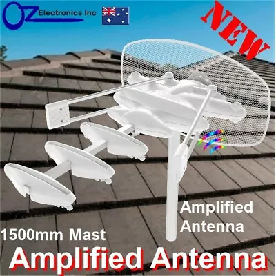 1500mm Telescopic Outdoor TV Amplified Antenna Caravan Van Tent RV Camping NEW • $40